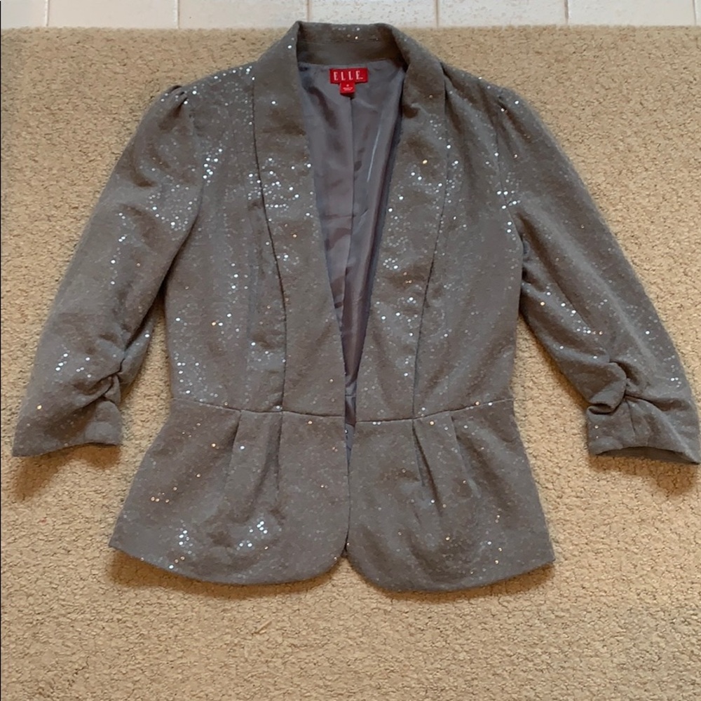 Beautiful gray sequined blazer